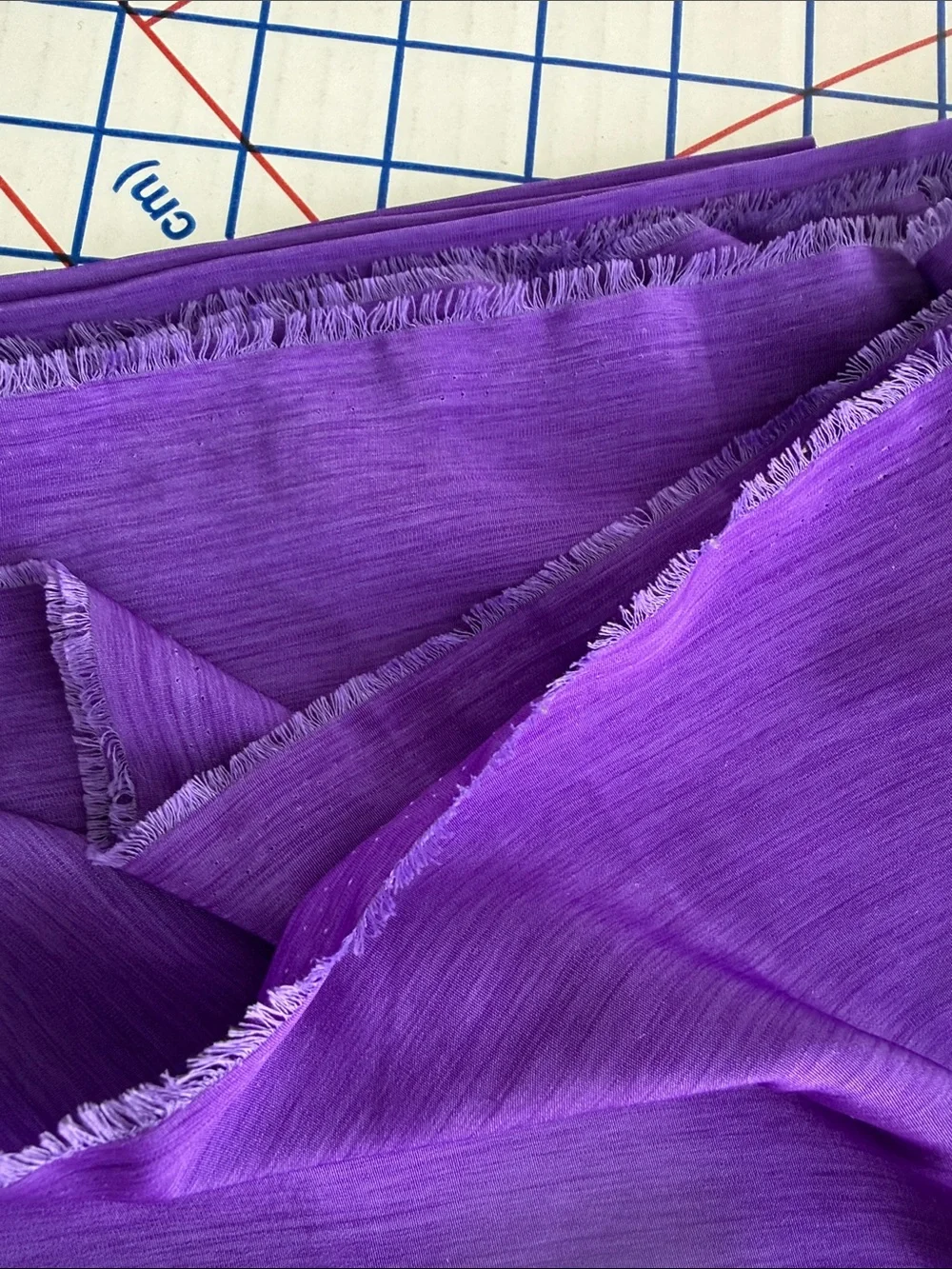 Vintage Purple Iridescent Slinky Dress Fabric Silk Look 2.5 Yards x 44